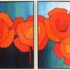 2-Luik rode klaprozen - 2006 * Acryl op doek - 80x70 p. st.