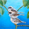 3 Musjes - 2011 * Acryl op doek - 15x15
