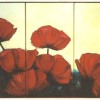 Drieluik rode klaprozen - 2005 * Acryl op doek - 80x120