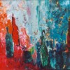 Flessen - 2003 * Acryl op doek paneel -   15x32