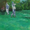 Golfspelers I - 2006 * Acryl op doek paneel -  40x30