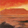 Tafelberg Zuid-Afrika - 2005 * Acryl op doek - 30x55