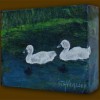 Twee Jonge Zwaantjes - 2010 * Acryl op doek - 15x15