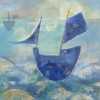 Blauw Bootje - 2007 * Handdruk op papier - 30x20