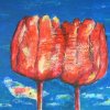 2 Tulpen - 2007 * Gemengde Techniek op doek -   70x100