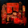Abstract Rood I - 2009 * Gemengde Techniek op doek - 85x85