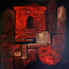 Abstract Rood II - 2009 * Gemengde Techniek op doek - 85x75