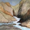 Bergstroom - 2009<br />Gemengde Techniek op doek - 60x70