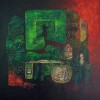 Rhapsody in Green - 2009<br />Inzending Groene Hart Kunstprijs 2009<br />Gemengde Techniek op doek - 75x75