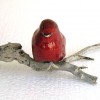 Rood vogeltje (voorzijde) - 2010 * Keramiek - 5 cm hoog