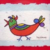 Rode Vogel - 2007 * Acryl op handgeschept papier - 7x10