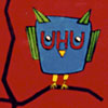 Uil II - 2000 * Acryl op doek 30x20