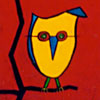 Uil III - 2000 * Acryl op doek 30x20
