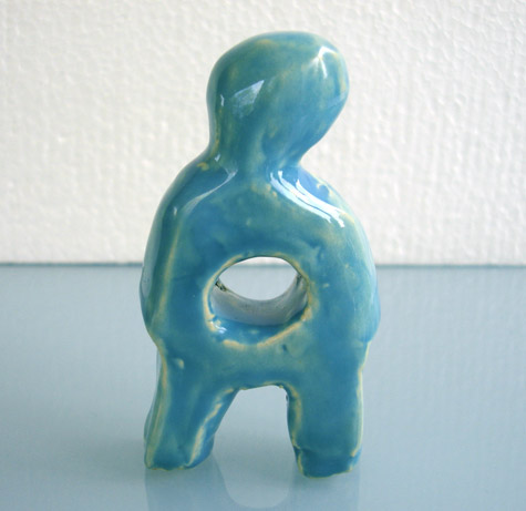 Blauw mens - 2010 * Keramiek - 10 cm