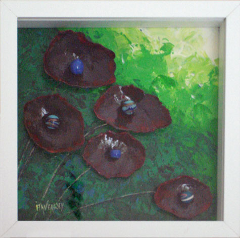 Papavers - 2010 * Keramiek en Acryl